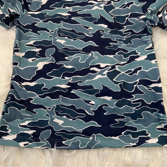 Old Navy Pajama Shirt Blue Camo Wave - Picture 3 of 10